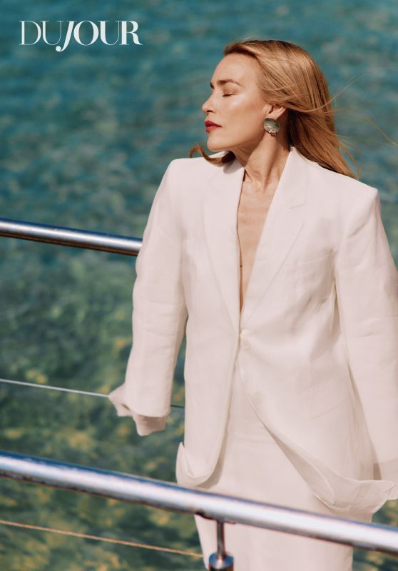 Piper Perabo Embraces White Tailoring for DuJour Magazine