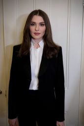 Rachel Weisz in Black Power Suit for Studio Portrait