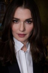 Rachel Weisz in Black Power Suit for Studio Portrait