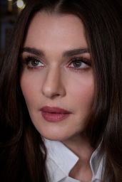 Rachel Weisz in Black Power Suit for Studio Portrait