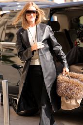 Rosie Huntington-Whiteley Defines Quiet Luxury in Leather and Shearling at Paris Fashion Week