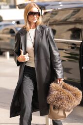Rosie Huntington-Whiteley Defines Quiet Luxury in Leather and Shearling at Paris Fashion Week