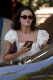 Selena Gomez White Sundress Style at Bel Air Hotel