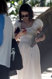 Selena Gomez White Sundress Style at Bel Air Hotel