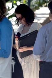 Selena Gomez White Sundress Style at Bel Air Hotel