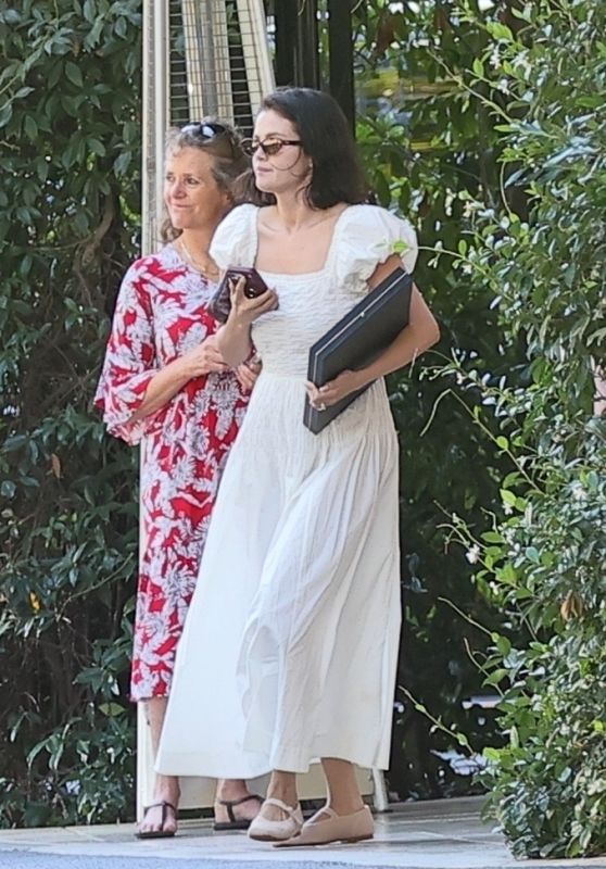 Selena Gomez White Sundress Style at Bel Air Hotel