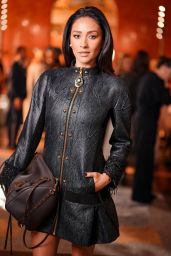 Shay Mitchell Embraces Military Precision at Louis Vuitton Show