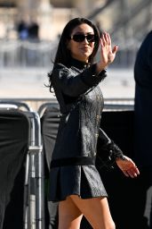 Shay Mitchell Embraces Military Precision at Louis Vuitton Show