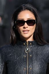 Shay Mitchell Embraces Military Precision at Louis Vuitton Show