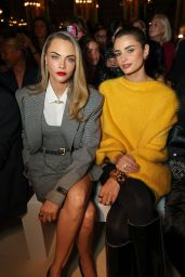 Taylor Hill Masters Parisian Edge in Balmain’s Bold Yellow Knit at Paris Fashion Week