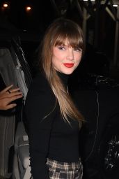 Taylor Swift Selects Miu Miu Miniskirt for Dinner in New York