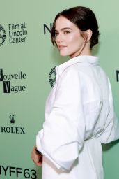Zoey Deutch in Brandon Maxwell White Gown at New York Film Festival 2025