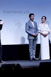 Zoey Deutch in Brandon Maxwell White Gown at New York Film Festival 2025