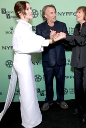Zoey Deutch in Brandon Maxwell White Gown at New York Film Festival 2025