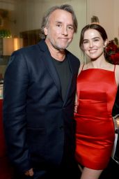 Zoey Deutch in Givenchy Red Mini Dress at New York Event 2025