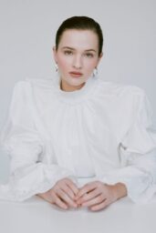 Lisa Vicari In White Eyelet Dress For VOGUE Italia January 2026