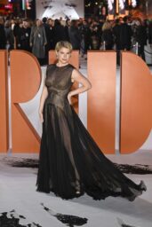 Jessie Buckley in Sheer Black Maison Margiela at The Bride London Premiere