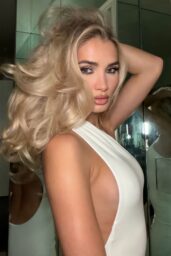 Pia Mia in One Shoulder White Dress February 2026