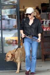 Selma Blair in Relaxed Black Shirt and Jeans Look in LA Feb 2026