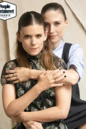 Kate Mara and Rooney Mara in contrasting dark layered looks at the PEOPLE Portrait Studio during TIFF 2026